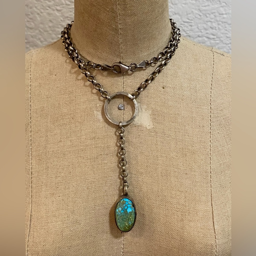 Sterling & Turquoise Lariat